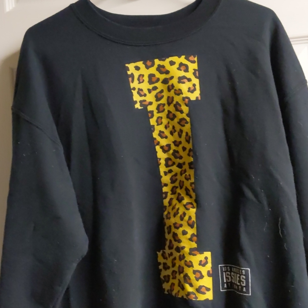 Issues Cheetah Print Logo Sweater